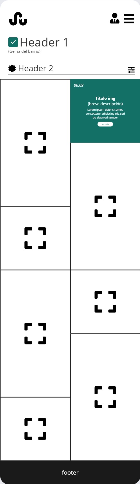 wireframe galeria